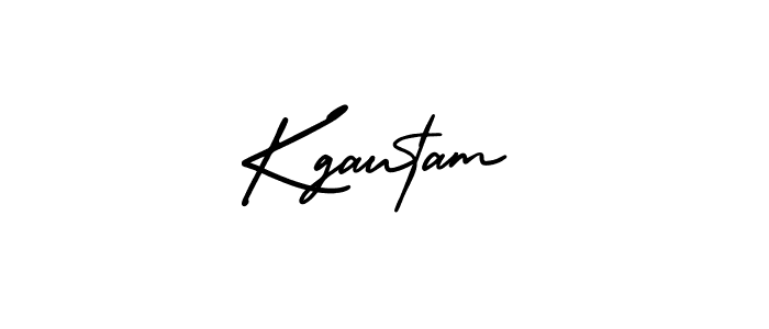 How to make Kgautam name signature. Use AmerikaSignatureDemo-Regular style for creating short signs online. This is the latest handwritten sign. Kgautam signature style 3 images and pictures png