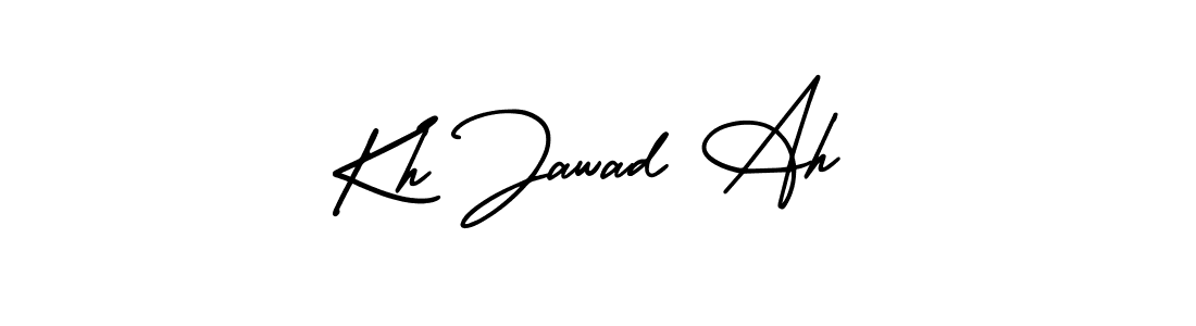 Also You can easily find your signature by using the search form. We will create Kh Jawad Ah name handwritten signature images for you free of cost using AmerikaSignatureDemo-Regular sign style. Kh Jawad Ah signature style 3 images and pictures png