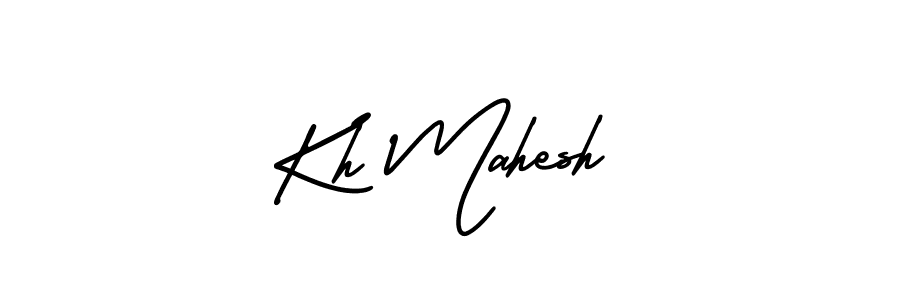 Best and Professional Signature Style for Kh Mahesh. AmerikaSignatureDemo-Regular Best Signature Style Collection. Kh Mahesh signature style 3 images and pictures png