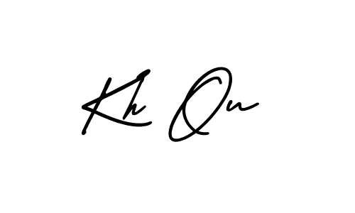 Create a beautiful signature design for name Kh Ou. With this signature (AmerikaSignatureDemo-Regular) fonts, you can make a handwritten signature for free. Kh Ou signature style 3 images and pictures png