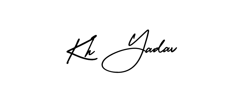 How to make Kh Yadav name signature. Use AmerikaSignatureDemo-Regular style for creating short signs online. This is the latest handwritten sign. Kh Yadav signature style 3 images and pictures png