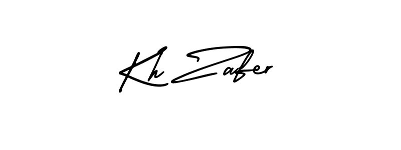 Use a signature maker to create a handwritten signature online. With this signature software, you can design (AmerikaSignatureDemo-Regular) your own signature for name Kh Zafer. Kh Zafer signature style 3 images and pictures png