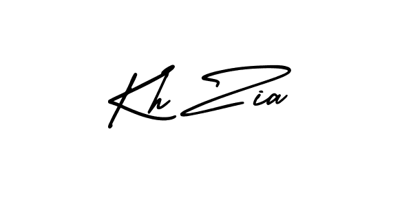 How to make Kh Zia signature? AmerikaSignatureDemo-Regular is a professional autograph style. Create handwritten signature for Kh Zia name. Kh Zia signature style 3 images and pictures png