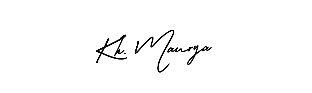 Also we have Kh. Maurya name is the best signature style. Create professional handwritten signature collection using AmerikaSignatureDemo-Regular autograph style. Kh. Maurya signature style 3 images and pictures png