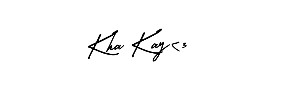 Also we have Kha Kay<3 name is the best signature style. Create professional handwritten signature collection using AmerikaSignatureDemo-Regular autograph style. Kha Kay<3 signature style 3 images and pictures png