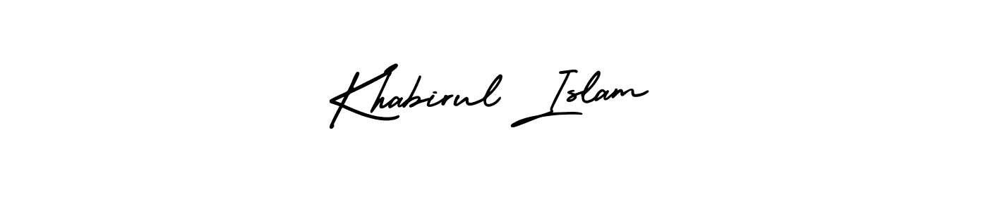 How to make Khabirul Islam signature? AmerikaSignatureDemo-Regular is a professional autograph style. Create handwritten signature for Khabirul Islam name. Khabirul Islam signature style 3 images and pictures png