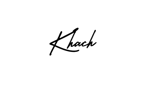 AmerikaSignatureDemo-Regular is a professional signature style that is perfect for those who want to add a touch of class to their signature. It is also a great choice for those who want to make their signature more unique. Get Khach name to fancy signature for free. Khach signature style 3 images and pictures png