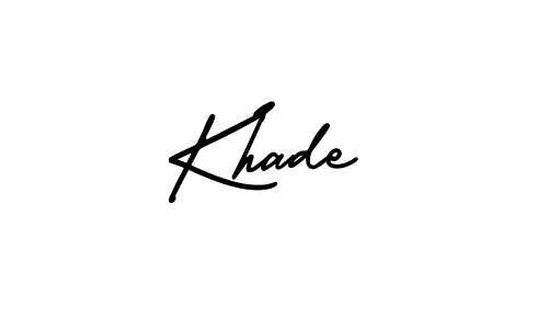 It looks lik you need a new signature style for name Khade. Design unique handwritten (AmerikaSignatureDemo-Regular) signature with our free signature maker in just a few clicks. Khade signature style 3 images and pictures png