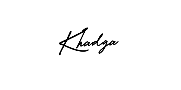 How to Draw Khadga signature style? AmerikaSignatureDemo-Regular is a latest design signature styles for name Khadga. Khadga signature style 3 images and pictures png