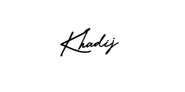 Design your own signature with our free online signature maker. With this signature software, you can create a handwritten (AmerikaSignatureDemo-Regular) signature for name Khadij. Khadij signature style 3 images and pictures png