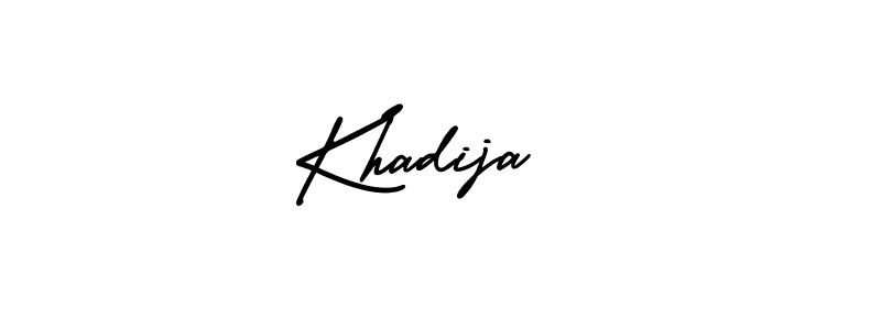 Khadija  stylish signature style. Best Handwritten Sign (AmerikaSignatureDemo-Regular) for my name. Handwritten Signature Collection Ideas for my name Khadija . Khadija  signature style 3 images and pictures png