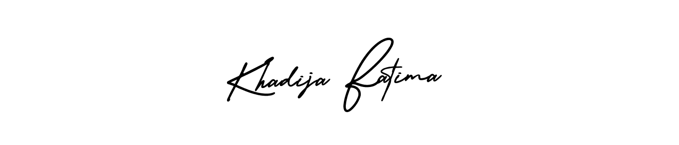 It looks lik you need a new signature style for name Khadija Fatima. Design unique handwritten (AmerikaSignatureDemo-Regular) signature with our free signature maker in just a few clicks. Khadija Fatima signature style 3 images and pictures png