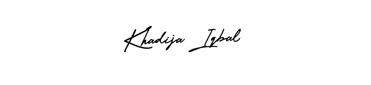 Create a beautiful signature design for name Khadija Iqbal. With this signature (AmerikaSignatureDemo-Regular) fonts, you can make a handwritten signature for free. Khadija Iqbal signature style 3 images and pictures png