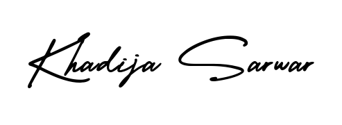 The AmerikaSignatureDemo-Regular font gives name Khadija Sarwar a signature that looks effortless yet distinguished. Download high-res PNG instantly. Khadija Sarwar signature style 3 images and pictures png