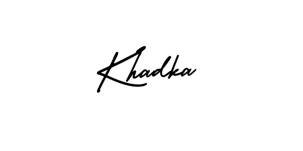 How to Draw Khadka signature style? AmerikaSignatureDemo-Regular is a latest design signature styles for name Khadka. Khadka signature style 3 images and pictures png