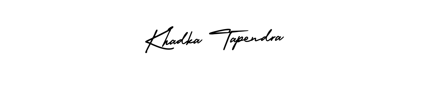 How to Draw Khadka Tapendra signature style? AmerikaSignatureDemo-Regular is a latest design signature styles for name Khadka Tapendra. Khadka Tapendra signature style 3 images and pictures png