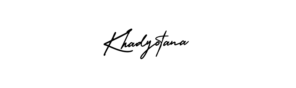 Khadyotana stylish signature style. Best Handwritten Sign (AmerikaSignatureDemo-Regular) for my name. Handwritten Signature Collection Ideas for my name Khadyotana. Khadyotana signature style 3 images and pictures png