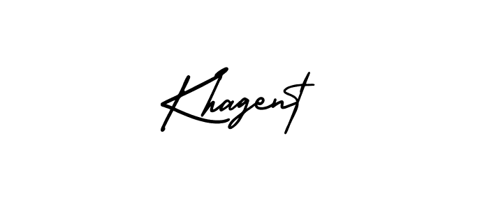 Make a beautiful signature design for name Khagent. With this signature (AmerikaSignatureDemo-Regular) style, you can create a handwritten signature for free. Khagent signature style 3 images and pictures png