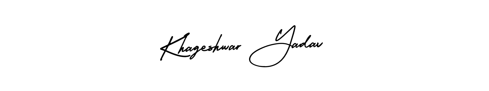 Make a short Khageshwar Yadav signature style. Manage your documents anywhere anytime using AmerikaSignatureDemo-Regular. Create and add eSignatures, submit forms, share and send files easily. Khageshwar Yadav signature style 3 images and pictures png