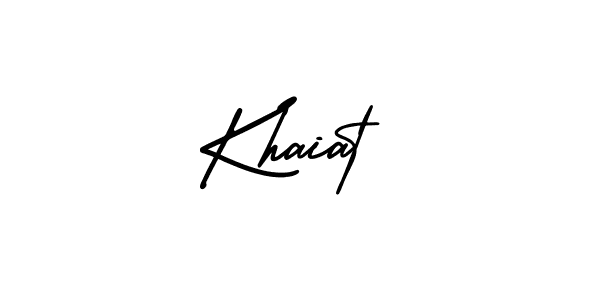 Khaiat stylish signature style. Best Handwritten Sign (AmerikaSignatureDemo-Regular) for my name. Handwritten Signature Collection Ideas for my name Khaiat. Khaiat signature style 3 images and pictures png