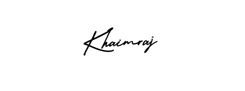 Create a beautiful signature design for name Khaimraj. With this signature (AmerikaSignatureDemo-Regular) fonts, you can make a handwritten signature for free. Khaimraj signature style 3 images and pictures png