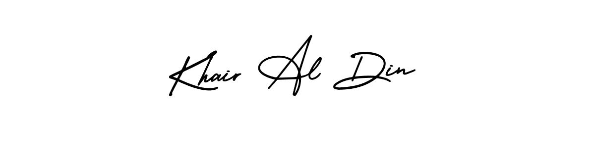 Create a beautiful signature design for name Khair Al Din. With this signature (AmerikaSignatureDemo-Regular) fonts, you can make a handwritten signature for free. Khair Al Din signature style 3 images and pictures png