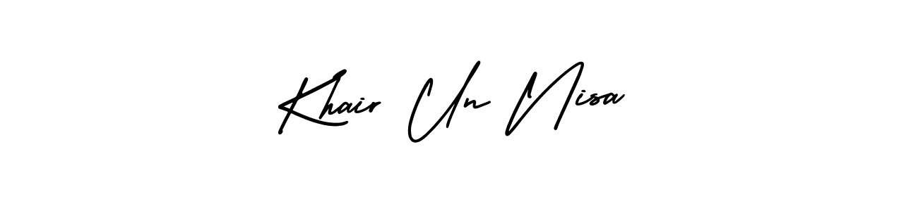 Make a beautiful signature design for name Khair Un Nisa. Use this online signature maker to create a handwritten signature for free. Khair Un Nisa signature style 3 images and pictures png