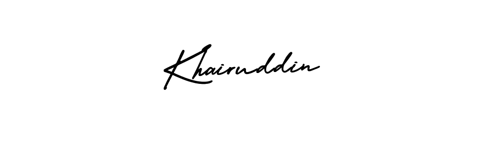 Design your own signature with our free online signature maker. With this signature software, you can create a handwritten (AmerikaSignatureDemo-Regular) signature for name Khairuddin. Khairuddin signature style 3 images and pictures png