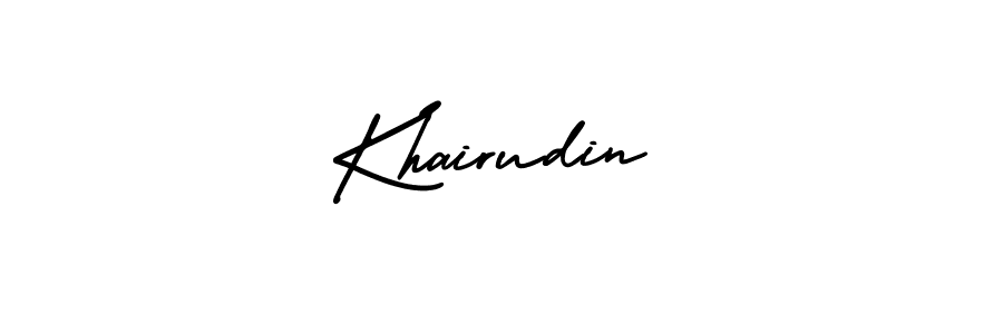 How to Draw Khairudin signature style? AmerikaSignatureDemo-Regular is a latest design signature styles for name Khairudin. Khairudin signature style 3 images and pictures png