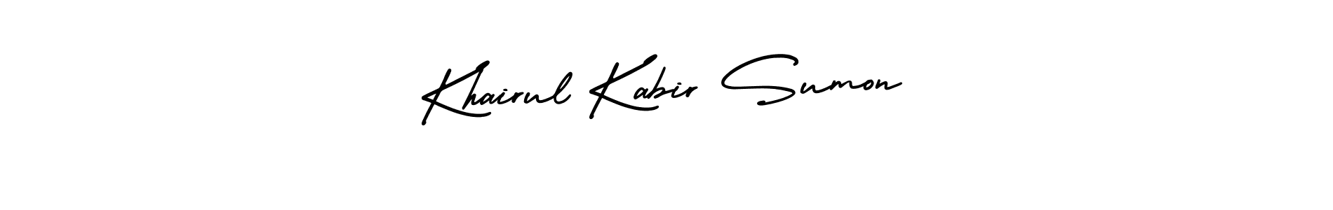 Make a beautiful signature design for name Khairul Kabir Sumon. With this signature (AmerikaSignatureDemo-Regular) style, you can create a handwritten signature for free. Khairul Kabir Sumon signature style 3 images and pictures png