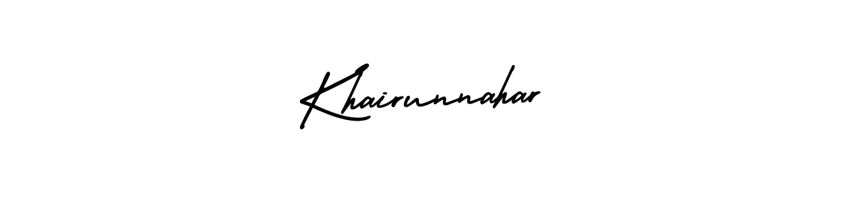 How to make Khairunnahar signature? AmerikaSignatureDemo-Regular is a professional autograph style. Create handwritten signature for Khairunnahar name. Khairunnahar signature style 3 images and pictures png