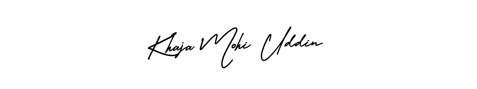 Also we have Khaja Mohi Uddin name is the best signature style. Create professional handwritten signature collection using AmerikaSignatureDemo-Regular autograph style. Khaja Mohi Uddin signature style 3 images and pictures png