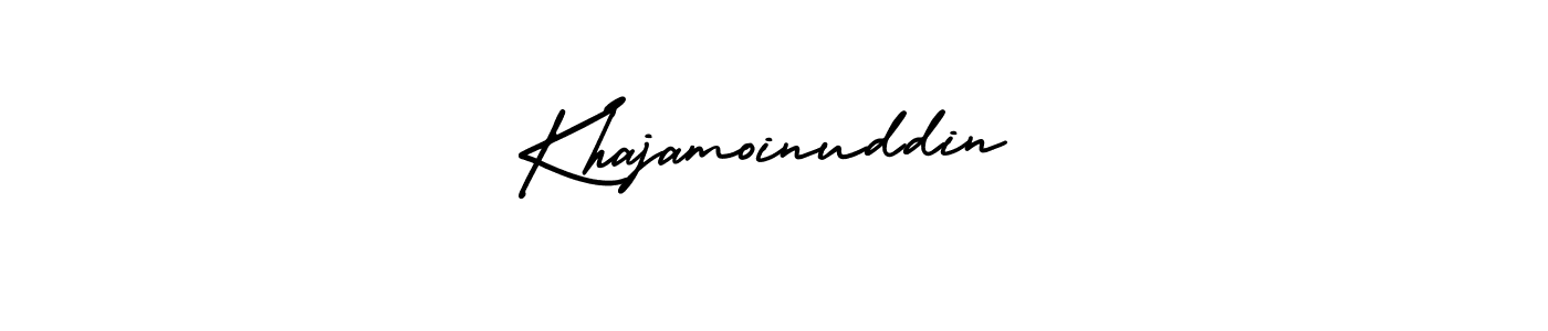 It looks lik you need a new signature style for name Khajamoinuddin. Design unique handwritten (AmerikaSignatureDemo-Regular) signature with our free signature maker in just a few clicks. Khajamoinuddin signature style 3 images and pictures png