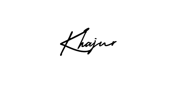 Make a beautiful signature design for name Khajur. With this signature (AmerikaSignatureDemo-Regular) style, you can create a handwritten signature for free. Khajur signature style 3 images and pictures png