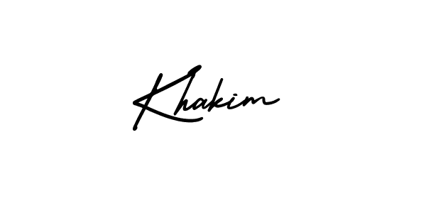Create a beautiful signature design for name Khakim. With this signature (AmerikaSignatureDemo-Regular) fonts, you can make a handwritten signature for free. Khakim signature style 3 images and pictures png