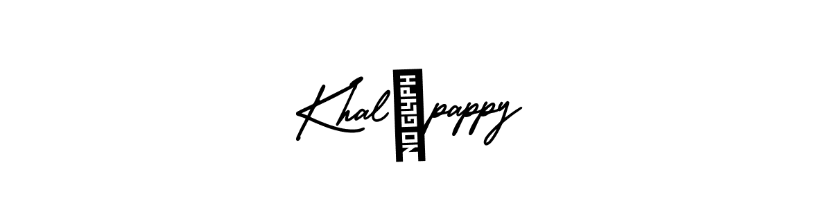 The best way (AmerikaSignatureDemo-Regular) to make a short signature is to pick only two or three words in your name. The name Khal♡pappy include a total of six letters. For converting this name. Khal♡pappy signature style 3 images and pictures png