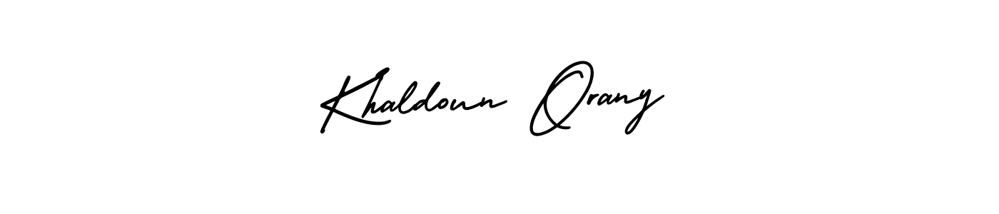 Khaldoun Orany stylish signature style. Best Handwritten Sign (AmerikaSignatureDemo-Regular) for my name. Handwritten Signature Collection Ideas for my name Khaldoun Orany. Khaldoun Orany signature style 3 images and pictures png