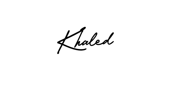 Create a beautiful signature design for name Khaled. With this signature (AmerikaSignatureDemo-Regular) fonts, you can make a handwritten signature for free. Khaled signature style 3 images and pictures png