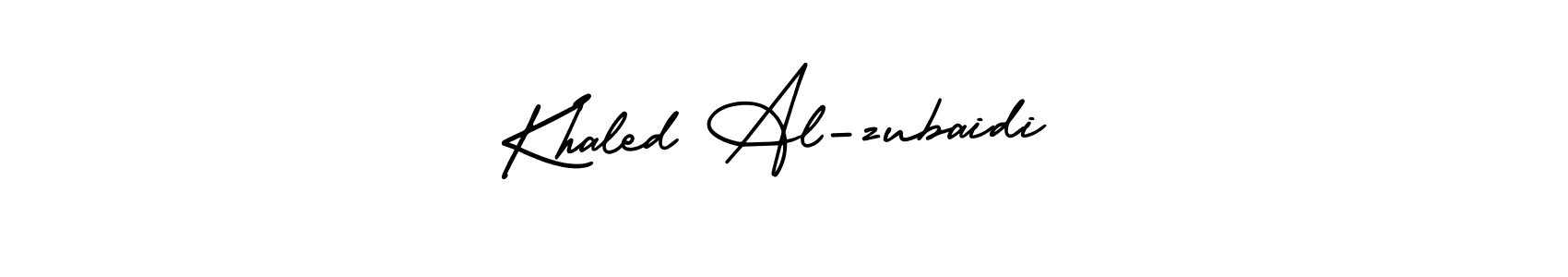 AmerikaSignatureDemo-Regular is a professional signature style that is perfect for those who want to add a touch of class to their signature. It is also a great choice for those who want to make their signature more unique. Get Khaled Al-zubaidi name to fancy signature for free. Khaled Al-zubaidi signature style 3 images and pictures png
