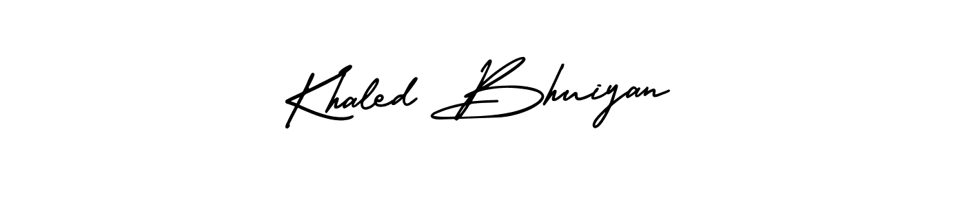 The best way (AmerikaSignatureDemo-Regular) to make a short signature is to pick only two or three words in your name. The name Khaled Bhuiyan include a total of six letters. For converting this name. Khaled Bhuiyan signature style 3 images and pictures png
