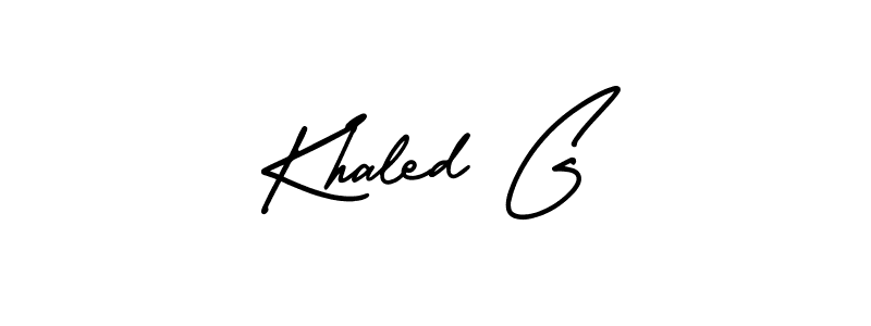 It looks lik you need a new signature style for name Khaled G. Design unique handwritten (AmerikaSignatureDemo-Regular) signature with our free signature maker in just a few clicks. Khaled G signature style 3 images and pictures png