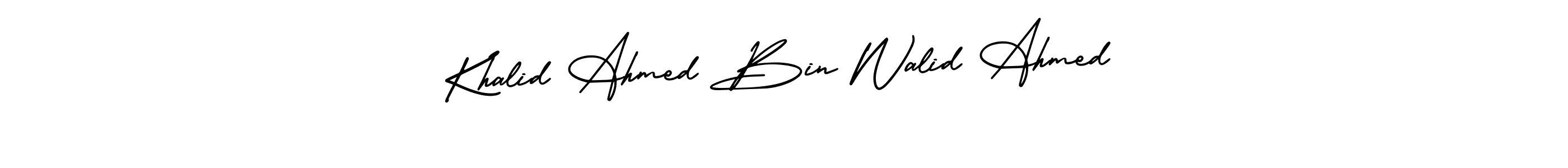 Make a beautiful signature design for name Khalid Ahmed Bin Walid Ahmed. Use this online signature maker to create a handwritten signature for free. Khalid Ahmed Bin Walid Ahmed signature style 3 images and pictures png