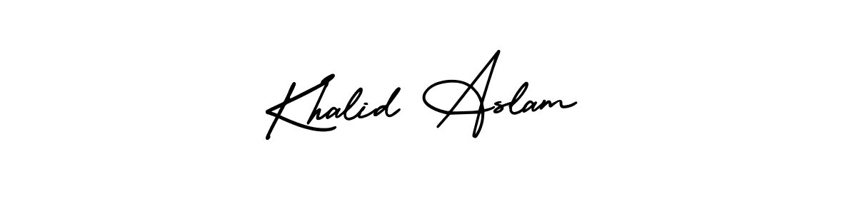 Check out images of Autograph of Khalid Aslam name. Actor Khalid Aslam Signature Style. AmerikaSignatureDemo-Regular is a professional sign style online. Khalid Aslam signature style 3 images and pictures png