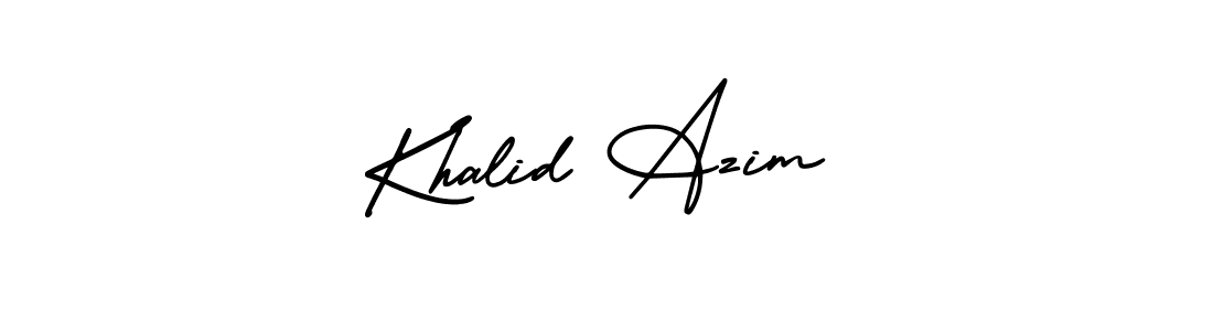 Make a beautiful signature design for name Khalid Azim. Use this online signature maker to create a handwritten signature for free. Khalid Azim signature style 3 images and pictures png