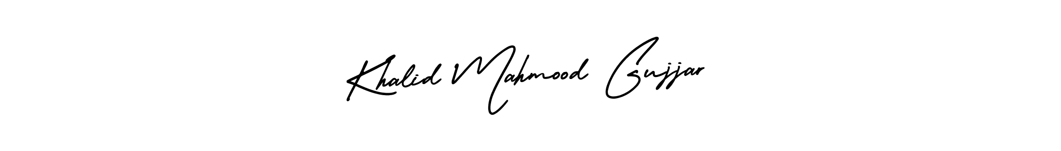 if you are searching for the best signature style for your name Khalid Mahmood Gujjar. so please give up your signature search. here we have designed multiple signature styles  using AmerikaSignatureDemo-Regular. Khalid Mahmood Gujjar signature style 3 images and pictures png