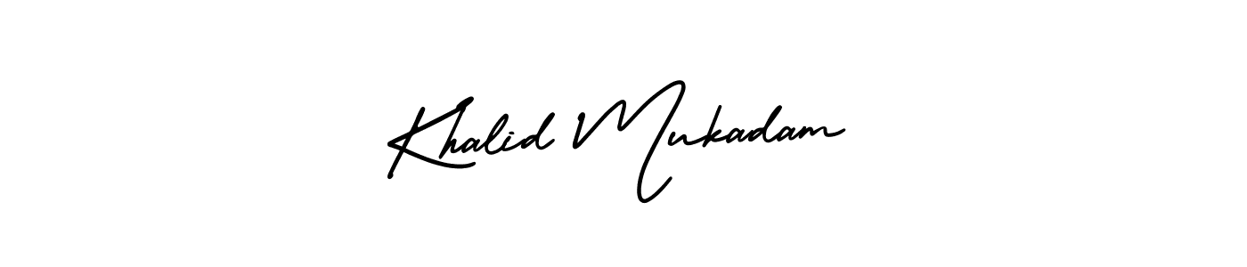 Create a beautiful signature design for name Khalid Mukadam. With this signature (AmerikaSignatureDemo-Regular) fonts, you can make a handwritten signature for free. Khalid Mukadam signature style 3 images and pictures png