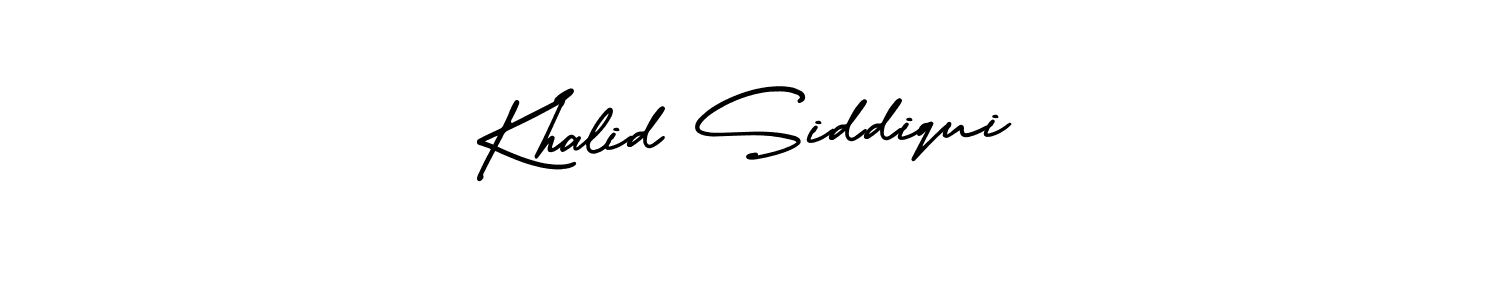 How to make Khalid Siddiqui signature? AmerikaSignatureDemo-Regular is a professional autograph style. Create handwritten signature for Khalid Siddiqui name. Khalid Siddiqui signature style 3 images and pictures png