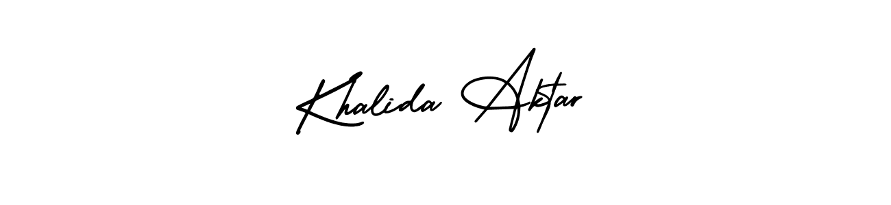 It looks lik you need a new signature style for name Khalida Aktar. Design unique handwritten (AmerikaSignatureDemo-Regular) signature with our free signature maker in just a few clicks. Khalida Aktar signature style 3 images and pictures png