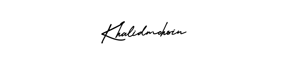 How to Draw Khalidmohsin signature style? AmerikaSignatureDemo-Regular is a latest design signature styles for name Khalidmohsin. Khalidmohsin signature style 3 images and pictures png