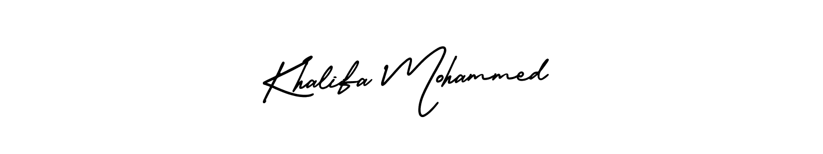 It looks lik you need a new signature style for name Khalifa Mohammed. Design unique handwritten (AmerikaSignatureDemo-Regular) signature with our free signature maker in just a few clicks. Khalifa Mohammed signature style 3 images and pictures png